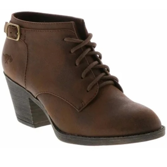 New Rocket Dog Women Ankle Boots  Brown Vegan Leather Lace Up Size 10M - Picture 1 of 15